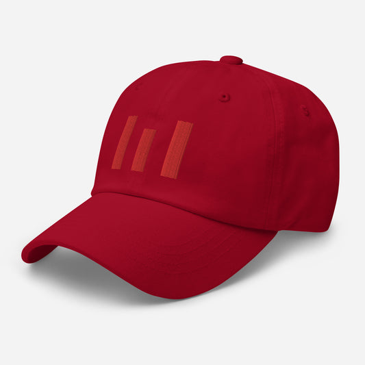 Classic baseball cap in red with OneBase logo